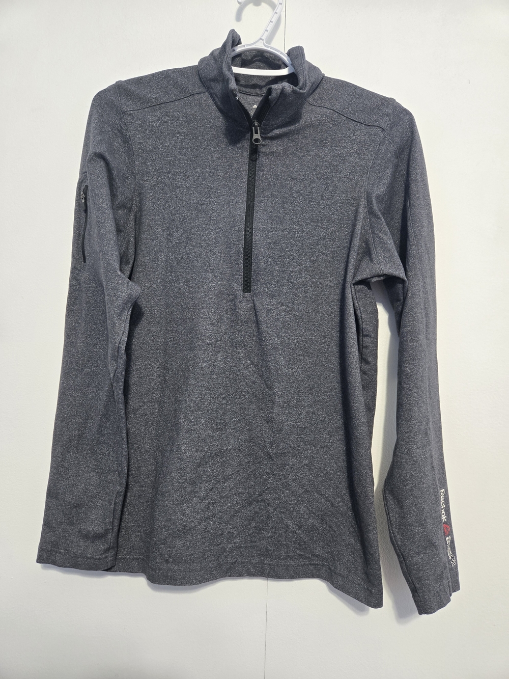 Reebok CrossFit Quarter Zip Pullover Women's Small Gray Athletic‎ Top